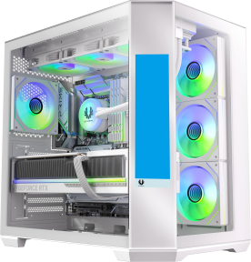 Bitfenix Digital T10 EF White 850W 8.8″ Ekran 80+ Bronze WT10EFBBW850-4A 4x120mm ARGB Fan ATX Temperli Cam Beyaz Gaming (Oyuncu) Kasa